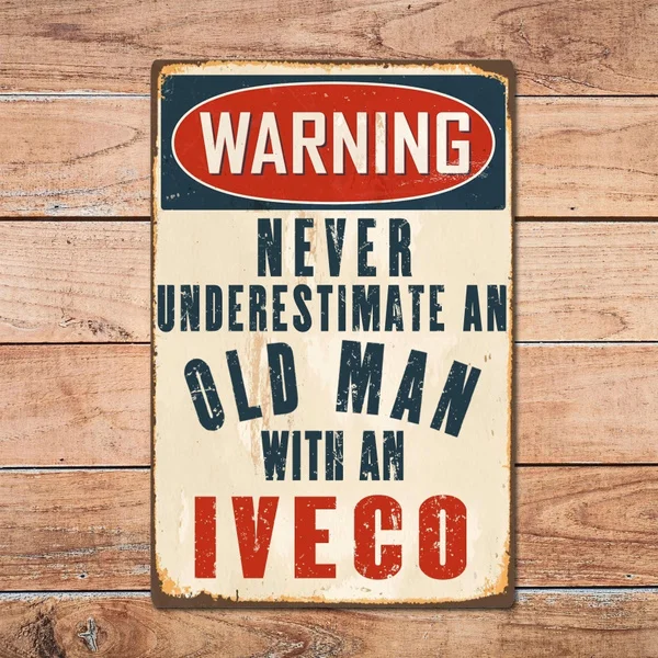 Never Underestimate an Old Man with an Iveco Metal Tin Sign Pin Up Metal Sign Metal Decor Wall Decor Garage Decor
Never Underestimate an Old Man with an Iveco Metal Tin Sign Pin Up Metal Sign Metal Decor Wall Decor Garage Decor