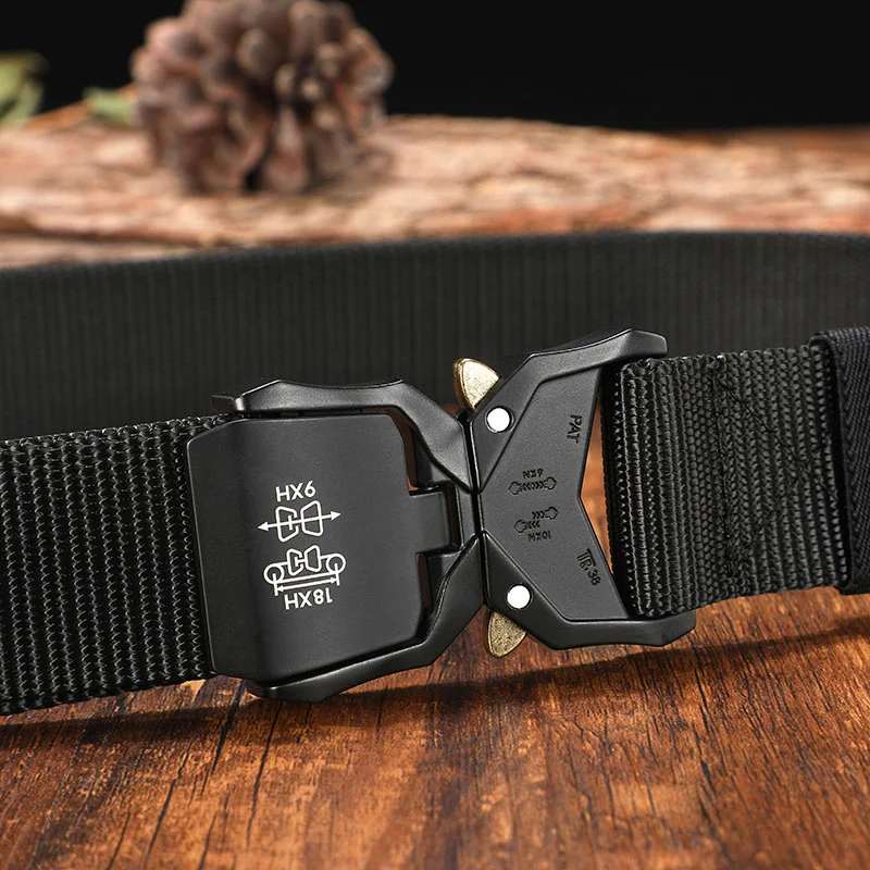 Tactical belt Military high quality Nylon men's training belt metal multifunctional buckle outdoor sports hook new
Tactical belt Military high quality Nylon men's training belt metal multifunctional buckle outdoor sports hook new