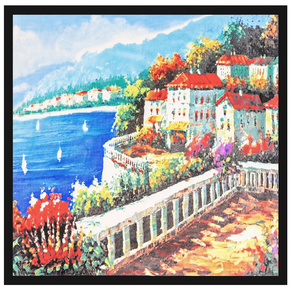 Square Shawl Bandana for Head Large Hijab Scarfs For Ladies Oil painting coast landscape architecture For Women SilkScarf Female
Square Shawl Bandana for Head Large Hijab Scarfs For Ladies Oil painting coast landscape architecture For Women SilkScarf Female