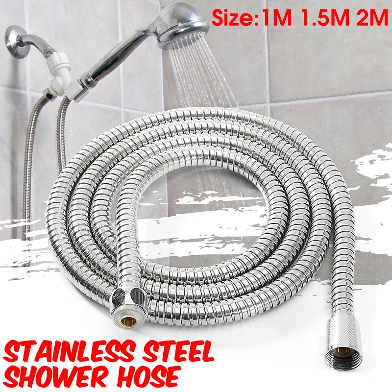 1m/ 1.5m/ 2m G1/2 Inch Flexible Shower Hose Plumbing Hoses Stainless Steel Chrome Bathroom Water Head Showerhead Pipe
1m/ 1.5m/ 2m G1/2 Inch Flexible Shower Hose Plumbing Hoses Stainless Steel Chrome Bathroom Water Head Showerhead Pipe