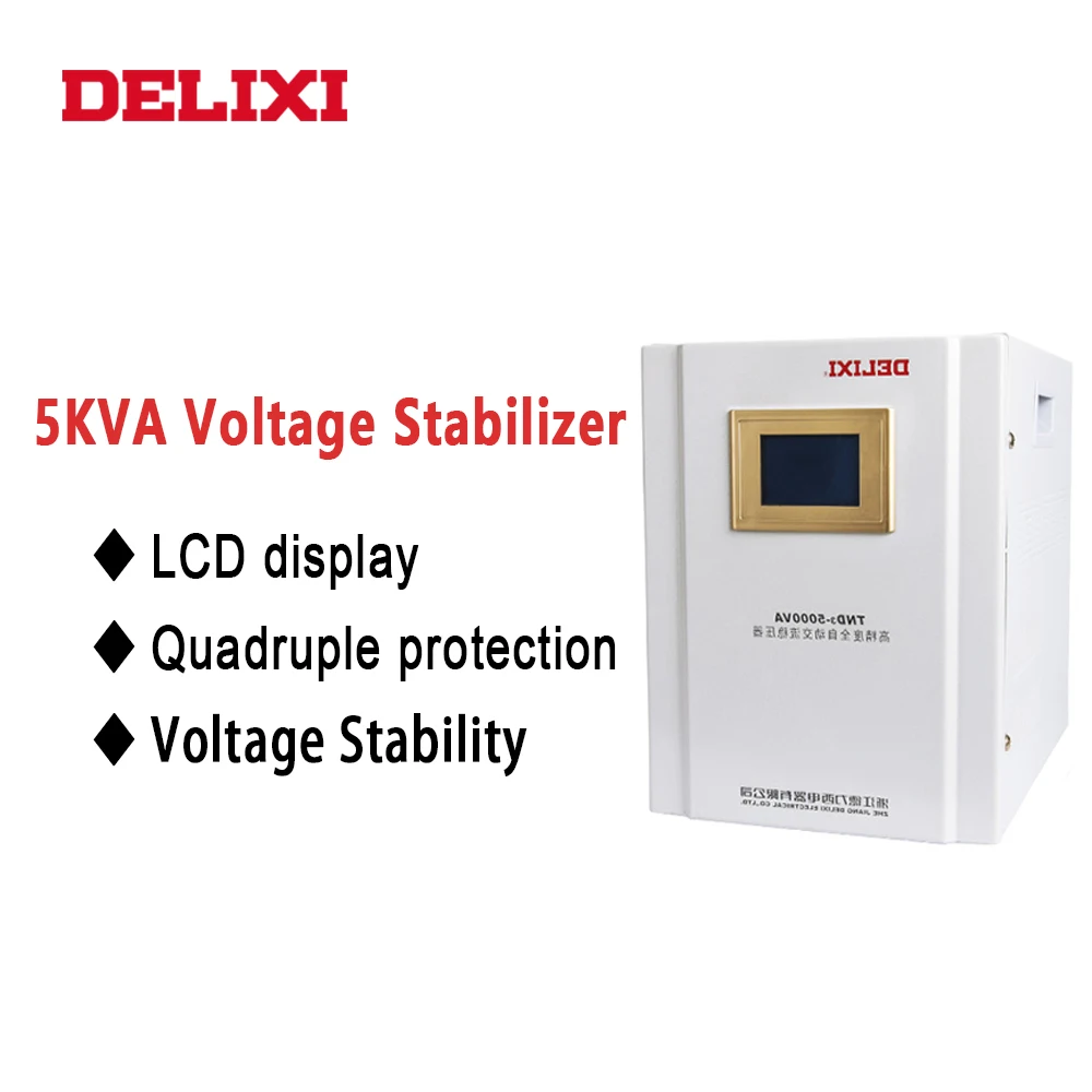 DELIXI TND3 5KVA voltage stabilizer single phase 5KW household refrigerator PC stabilizer 220V Automatic AC voltage regulator
DELIXI TND3 5KVA voltage stabilizer single phase 5KW household refrigerator PC stabilizer 220V Automatic AC voltage regulator