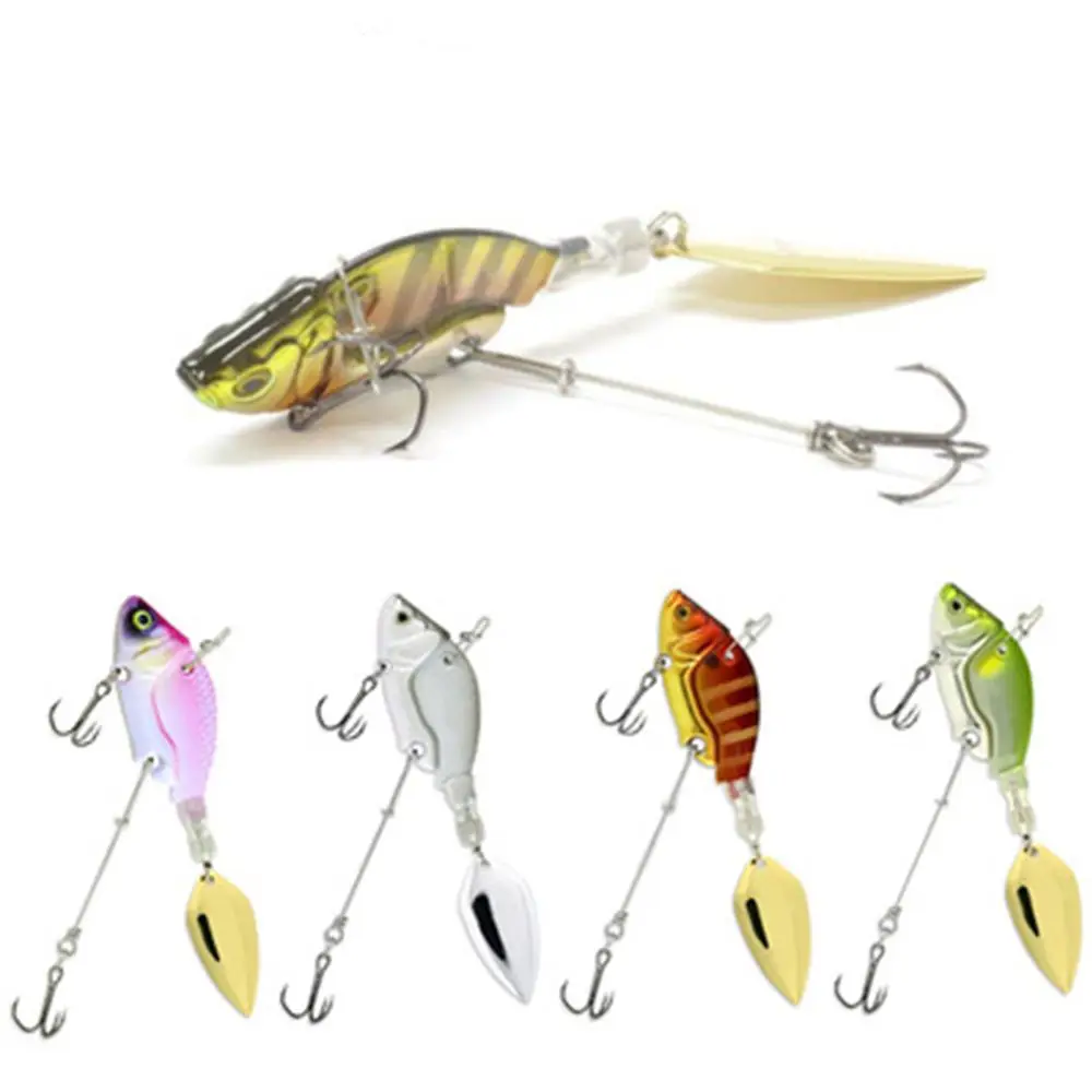 Bass Vibration Spoon Metal Spinner Tackle Rotate Treble Hook Metal Fishing Bait Wobblers Crankbaits VIB Lure
Bass Vibration Spoon Metal Spinner Tackle Rotate Treble Hook Metal Fishing Bait Wobblers Crankbaits VIB Lure