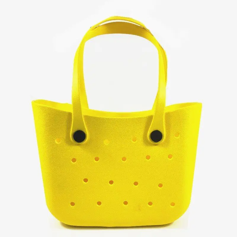 

Popular Waterproof Woman EVA Tote Large Shopping Basket Bags Beach Silicone Bag Purse Eco Jelly Candy Lady Handbags 2021