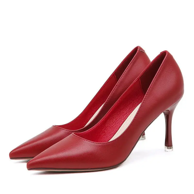 2021 new women's pointed thin heel high heels professional dress 8.5cm high heel red black apricot women's shoes
2021 new women's pointed thin heel high heels professional dress 8.5cm high heel red black apricot women's shoes