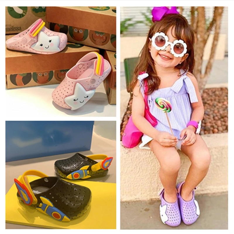 2021 Mini Melissa Girls hole Sandals Fashion Slippers Children Beach Breathable Non-Slippery High Quality Summer Sandal
2021 Mini Melissa Girls hole Sandals Fashion Slippers Children Beach Breathable Non-Slippery High Quality Summer Sandal