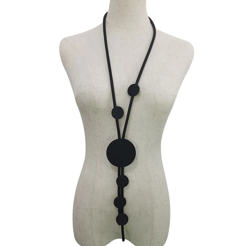YD&YDBZ Designer DIY Geometric Long Statement Necklace Women Fashion Leather Rubber Necklace Handcrafted Jewelry Festival Gift
YD&YDBZ Designer DIY Geometric Long Statement Necklace Women Fashion Leather Rubber Necklace Handcrafted Jewelry Festival Gift