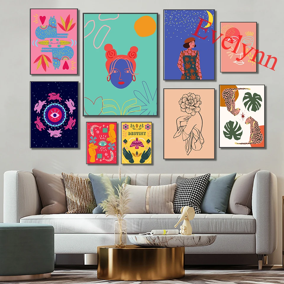 Good Luck Clover Evil Eye Posters Jaguar/Moon/Head in the Flowers Female/Miss Drama Llama/Home Decor Canvas Wall Art Prints Gift
Good Luck Clover Evil Eye Posters Jaguar/Moon/Head in the Flowers Female/Miss Drama Llama/Home Decor Canvas Wall Art Prints Gift