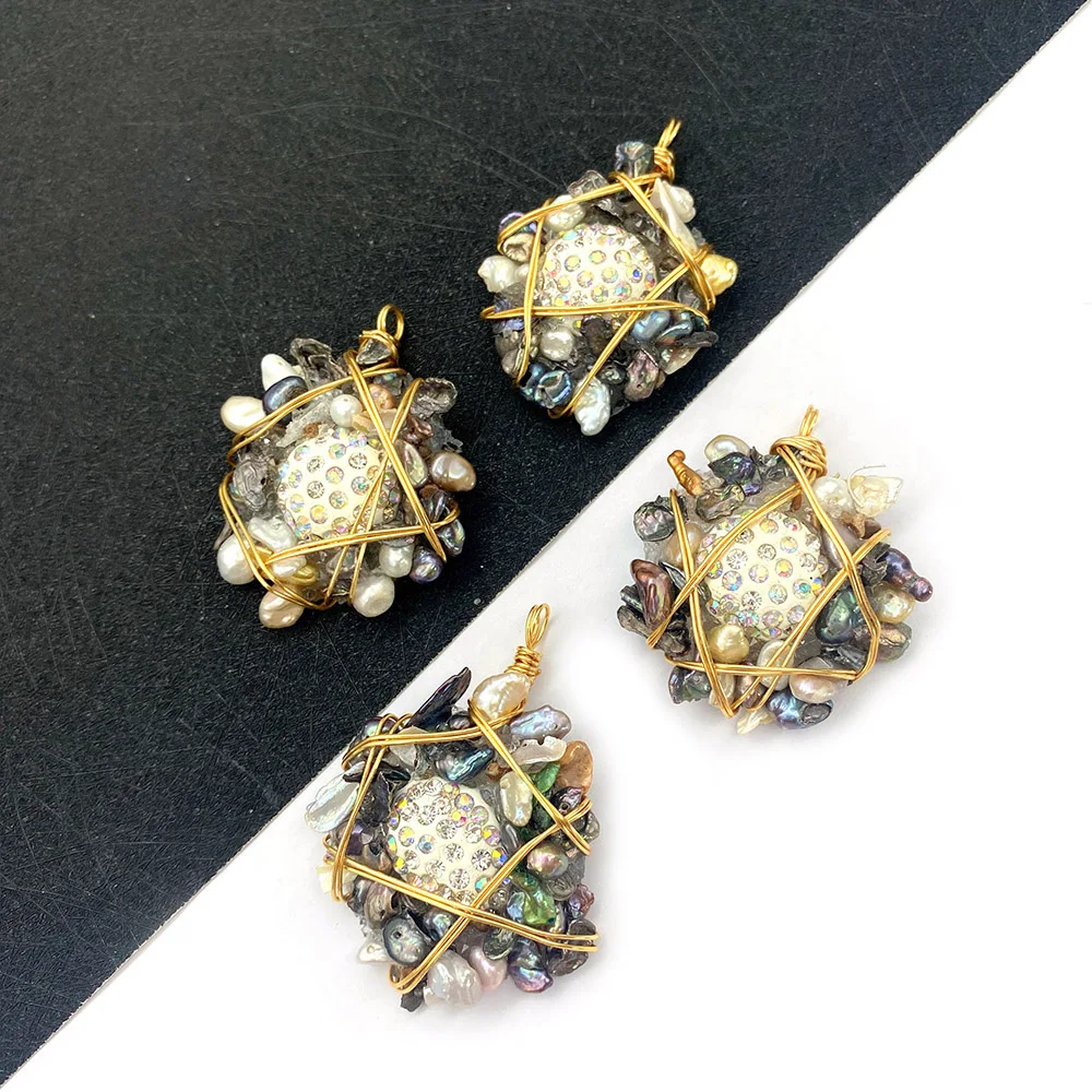 Pearl Pendant Necklace Jewelry Diamond Irregular Shaped Colorful Winding DIY Making Necklace Bracelet Making Accessories Charm
Pearl Pendant Necklace Jewelry Diamond Irregular Shaped Colorful Winding DIY Making Necklace Bracelet Making Accessories Charm