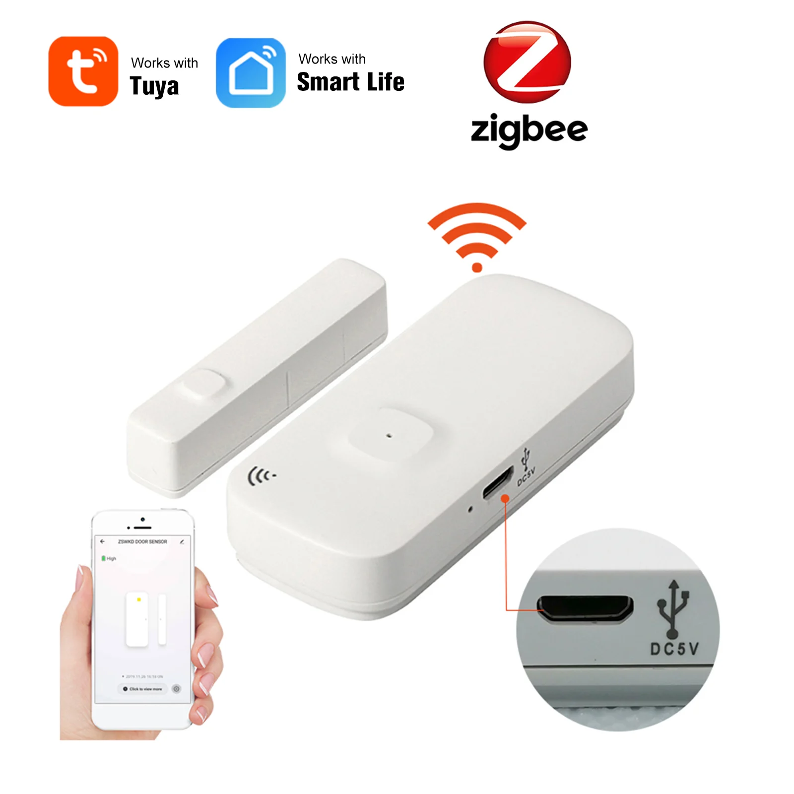 ZigBee датчик двери Tuya APP управление дверное окно открытие датчик безопасности магнитный переключатель беспроводной детектор умный дом
ZigBee датчик двери Tuya APP управление дверное окно открытие датчик безопасности магнитный переключатель беспроводной детектор умный дом