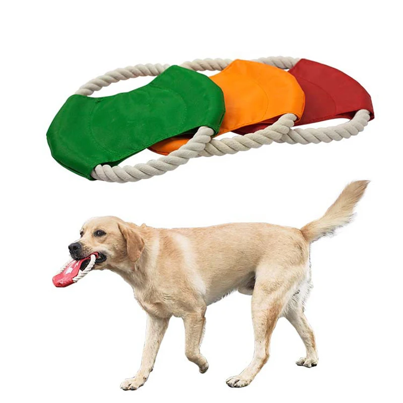 

1PCS Pet Dog UFO Frisbee Puppy Chewing Teeth Cleaning Supplies Outdoor Sports Training Toy Man And Dog Interaction Flying Disc