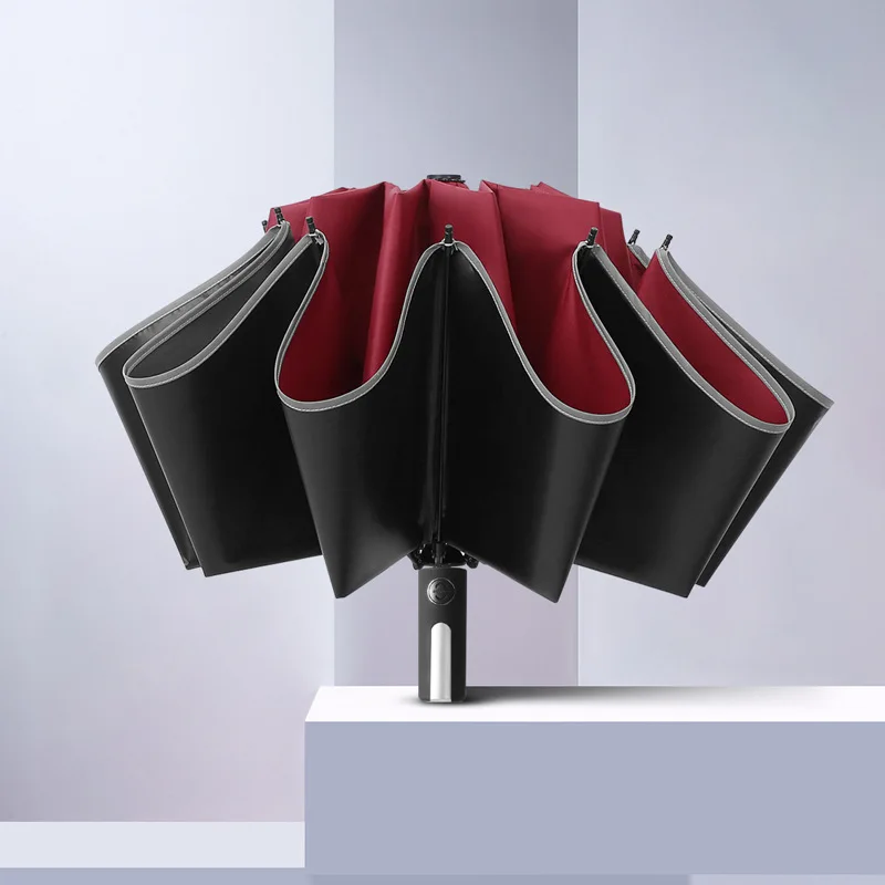 Automatic Umbrella Rain Luminous Umbrella 3 Folding Parasol Compact Large Travel Business Reverse Umbrella Vinyl Wind Resistant
Automatic Umbrella Rain Luminous Umbrella 3 Folding Parasol Compact Large Travel Business Reverse Umbrella Vinyl Wind Resistant