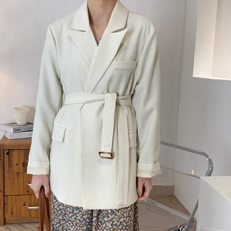 Spring 2021 Women's Suit Jacket Chic White Long-sleeve Strap Korean Version Loose Casual Blazer Office Lady Female
Spring 2021 Women's Suit Jacket Chic White Long-sleeve Strap Korean Version Loose Casual Blazer Office Lady Female