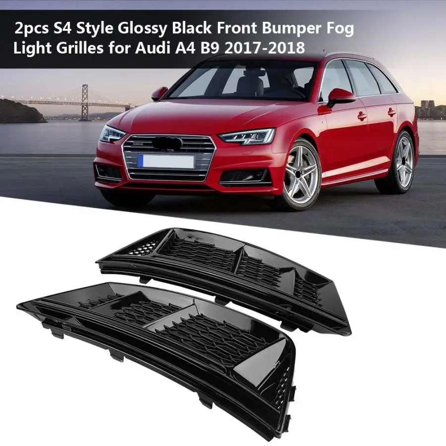 Решетки для переднего бампера и противотуманных фар для Audi A4 B9 2017-2018, 2 шт.
Решетки для переднего бампера и противотуманных фар для Audi A4 B9 2017-2018, 2 шт.