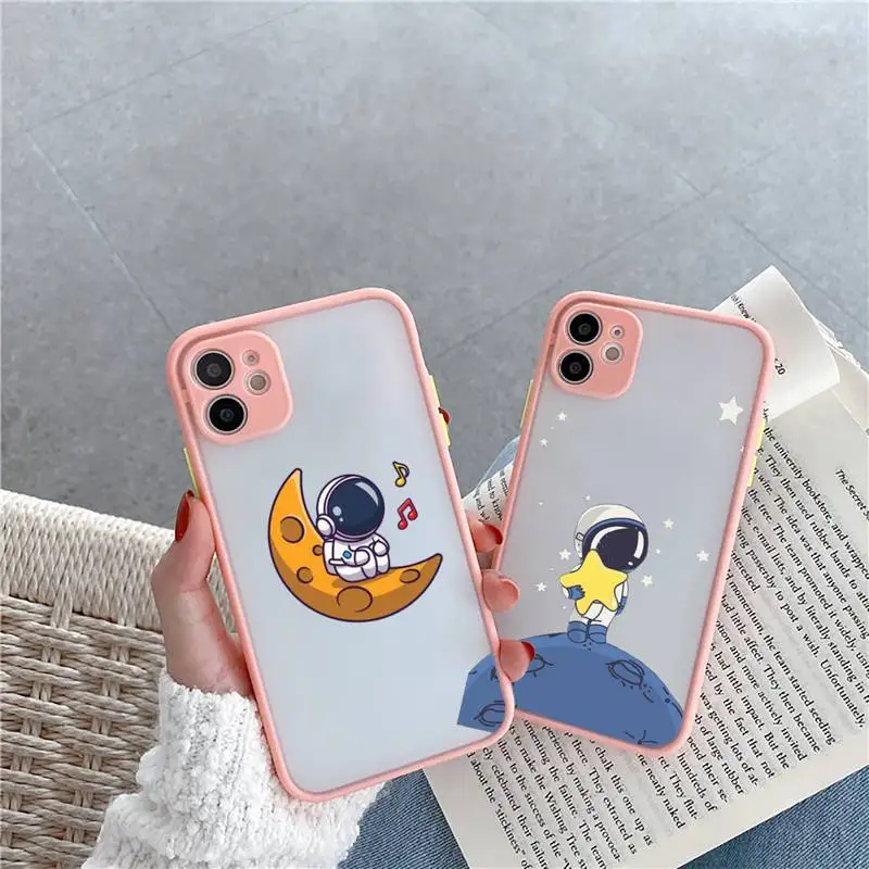 Cute Cartoon Astronaut Planet Star Phone Case For iPhone 12 11 Mini Pro XR XS Max 7 8 Plus X Matte transparent Pink Back Cover
Cute Cartoon Astronaut Planet Star Phone Case For iPhone 12 11 Mini Pro XR XS Max 7 8 Plus X Matte transparent Pink Back Cover