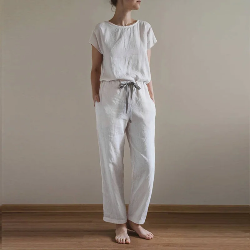 Летняя уличная одежда, элегантный повседневный весенний свободный Однотонный женский топ с коротким рукавом, пуловер и прямые брюки, наряд...
Летняя уличная одежда, элегантный повседневный весенний свободный Однотонный женский топ с коротким рукавом, пуловер и прямые брюки, наряд...