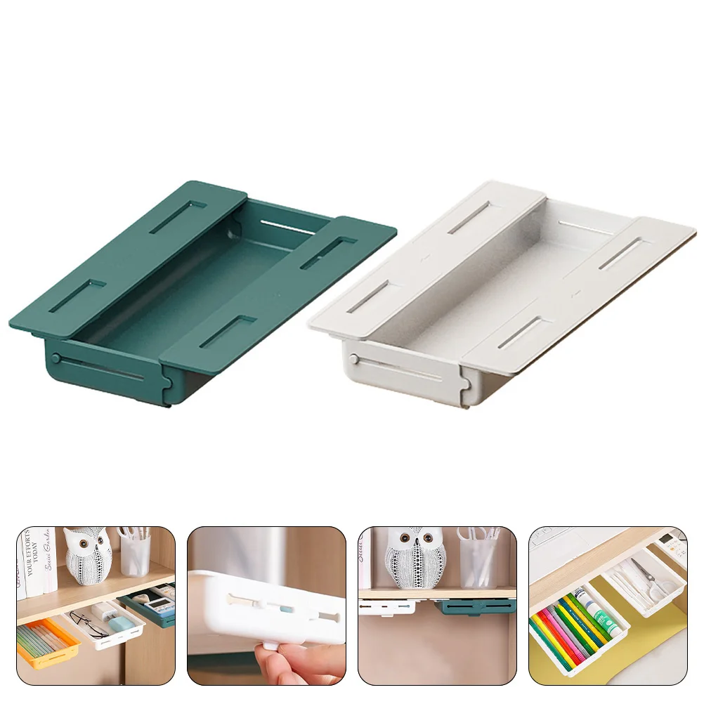 2Pcs Self-Adhesive Drawer Desktop Drawer Pencil Trays Under Table
2Pcs Self-Adhesive Drawer Desktop Drawer Pencil Trays Under Table