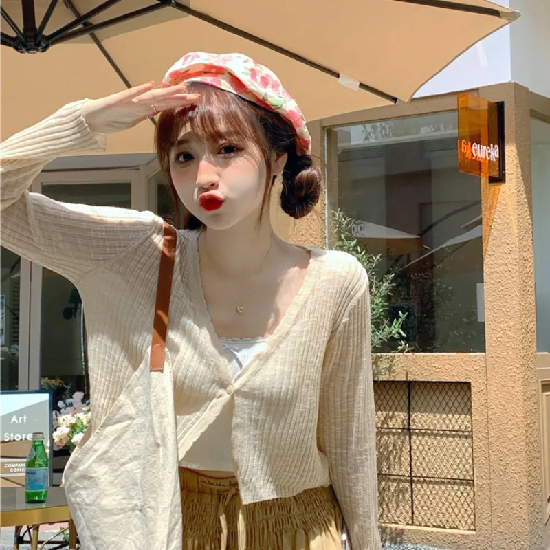 Purple Shawl Outer Match V-neck Short Top Summer Thin Ice Silk Sun Protection Cardigan Knitted Coat Women's Air Conditioning
Purple Shawl Outer Match V-neck Short Top Summer Thin Ice Silk Sun Protection Cardigan Knitted Coat Women's Air Conditioning