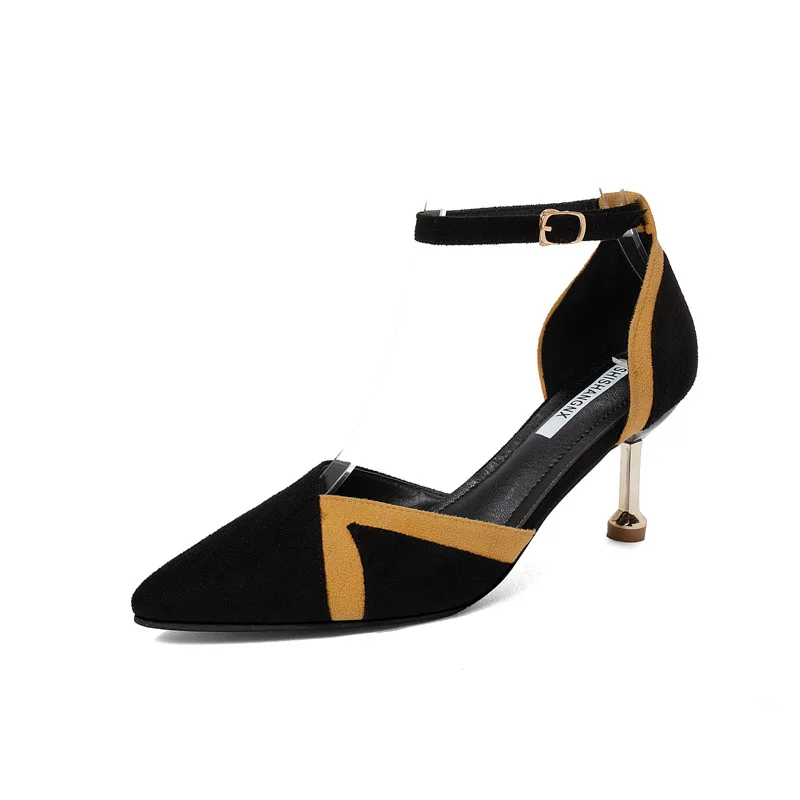 2021 New High Quality Suede Thin Heels Shallow Pointed Toe Wedding Party Fashion Ladies High Heels Women Shoes Zapatos Mujer
2021 New High Quality Suede Thin Heels Shallow Pointed Toe Wedding Party Fashion Ladies High Heels Women Shoes Zapatos Mujer