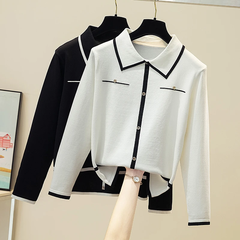Fashion Polo Collar Sweater Woman Long Sleeve Top JUMPER Cardigan Woman 2021 Autumn Thin Bottoming Knitted Top
Fashion Polo Collar Sweater Woman Long Sleeve Top JUMPER Cardigan Woman 2021 Autumn Thin Bottoming Knitted Top