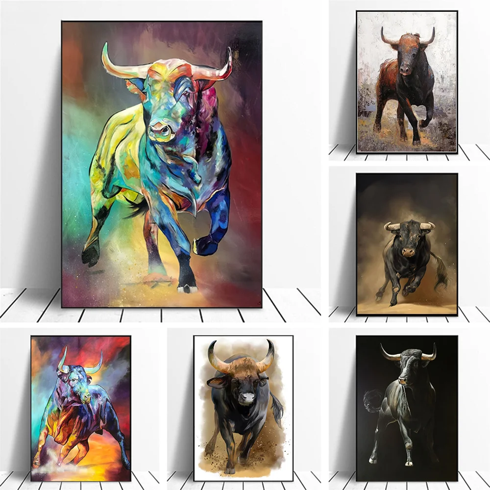 Watercolor Bull Posters Graffiti Animal Prints Color Wall Art Canvas Painting For Living Room Home Decor unique Gift Cuadros
Watercolor Bull Posters Graffiti Animal Prints Color Wall Art Canvas Painting For Living Room Home Decor unique Gift Cuadros