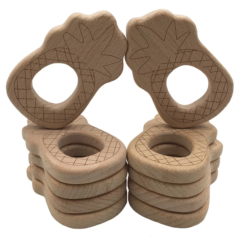 DIY Cartoon Pineapple Shape Baby Wooden Teether Food Grade Beech Pacifier Chain 3C Certification Wood Baby Teether Toy
DIY Cartoon Pineapple Shape Baby Wooden Teether Food Grade Beech Pacifier Chain 3C Certification Wood Baby Teether Toy