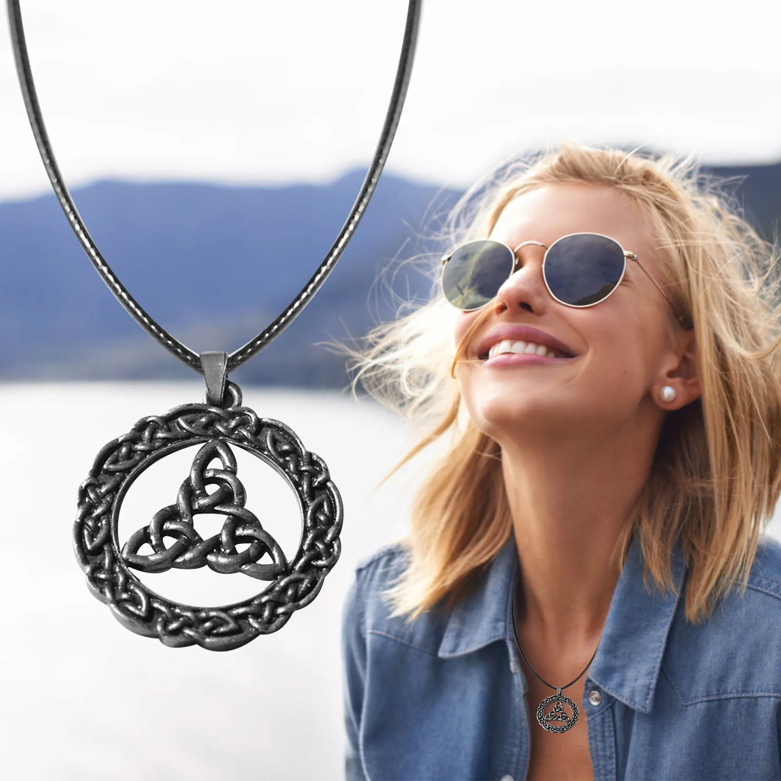 New Irish Celtics Knot Pendant Necklace Simple Fashion Party Jewelry Silver Color Magic Wicca Viking Necklace for Female
New Irish Celtics Knot Pendant Necklace Simple Fashion Party Jewelry Silver Color Magic Wicca Viking Necklace for Female