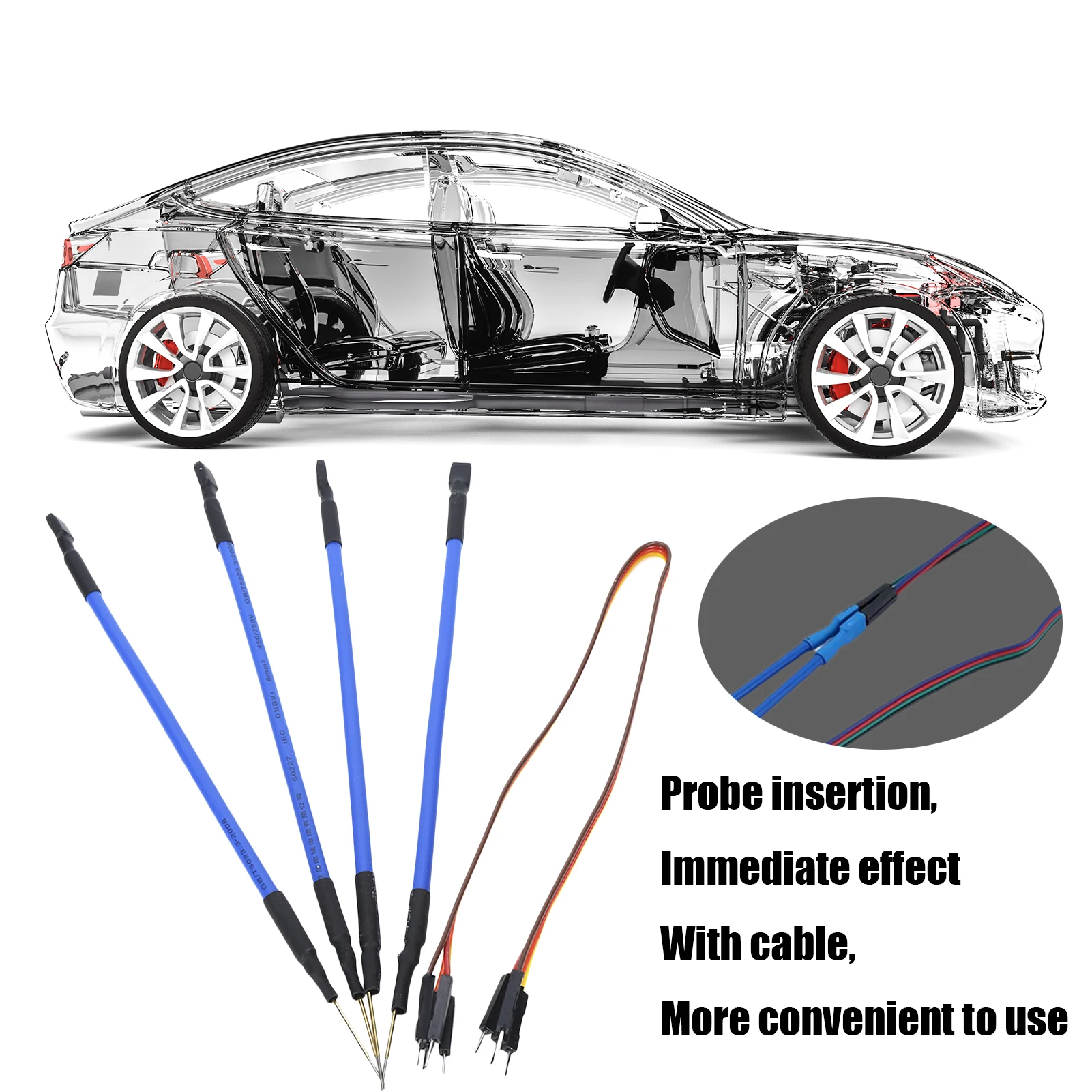 A Set of 4 Chopstick Probes Test Probes Insulation Piercing Needle Non-destructive Pin Tester
A Set of 4 Chopstick Probes Test Probes Insulation Piercing Needle Non-destructive Pin Tester
