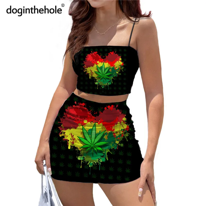 Doginthehole Jamaica Weed Leaf Design женское сексуальное платье, костюмы 2021, новая мода, регги принт, короткие топы и мини юбка, наряды
Doginthehole Jamaica Weed Leaf Design женское сексуальное платье, костюмы 2021, новая мода, регги принт, короткие топы и мини юбка, наряды