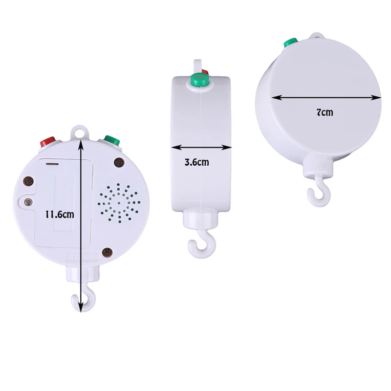 Поворотный Детский мобиль для кроватки Музыкальная шкатулка на батарейках