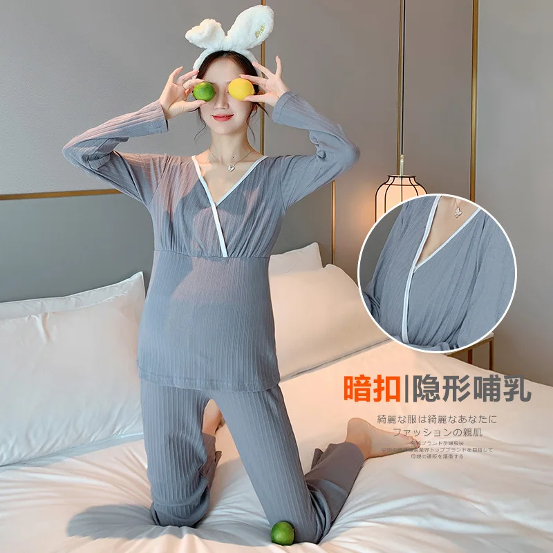 Autumn clothes and pants suits for pregnant women, confinement clothes, nursing home clothes, pajamas, thermal underwear
Autumn clothes and pants suits for pregnant women, confinement clothes, nursing home clothes, pajamas, thermal underwear