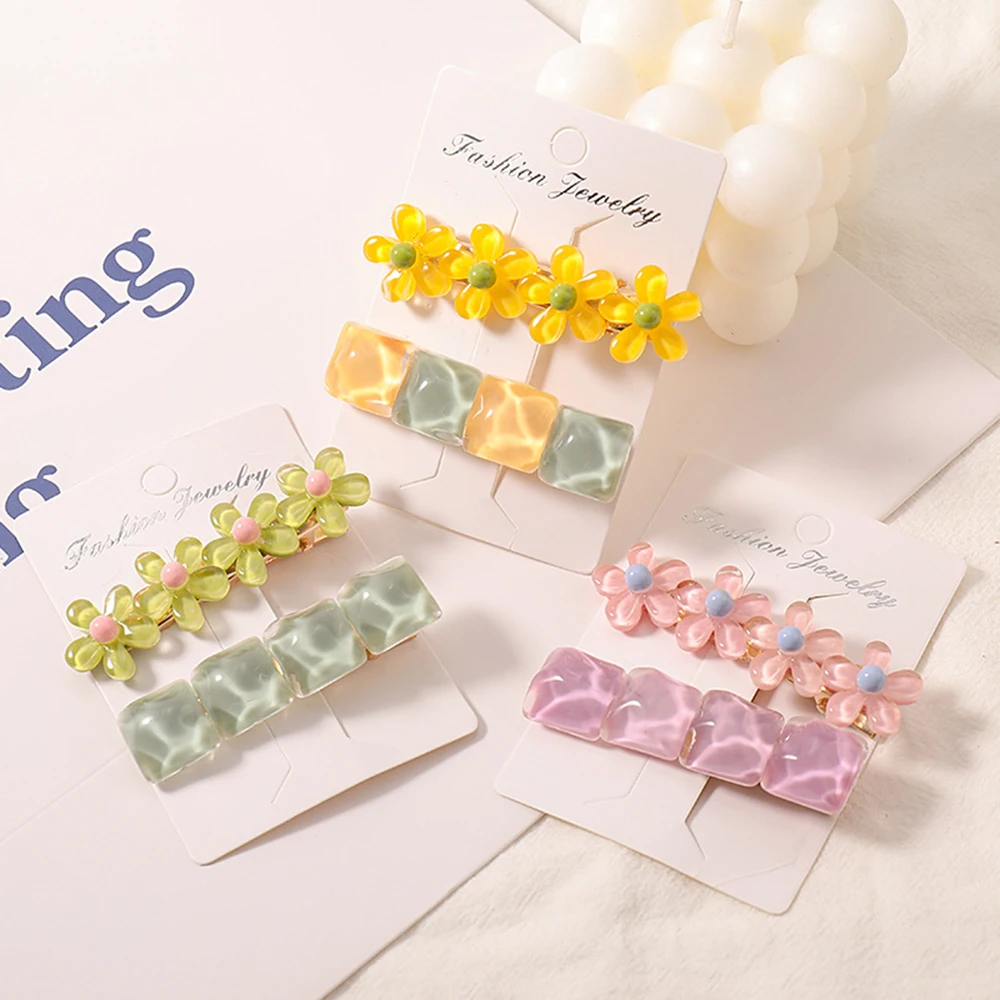 2pcs Sweet Jelly Color Blocks Barrettes For Teen Girls Kids Geometric Duck Bill Hair Clips/Miss Hairpin Fashion Hair Accessories
2pcs Sweet Jelly Color Blocks Barrettes For Teen Girls Kids Geometric Duck Bill Hair Clips/Miss Hairpin Fashion Hair Accessories