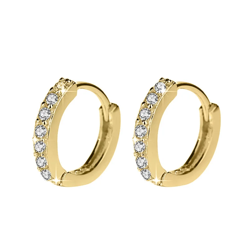 Trustdavis 925 Sterling Silver Minimalist Geometric Zircon Round Hoop Earrings For Women Party Fashion Jewelry Accessory ED475 
Trustdavis 925 Sterling Silver Minimalist Geometric Zircon Round Hoop Earrings For Women Party Fashion Jewelry Accessory ED475