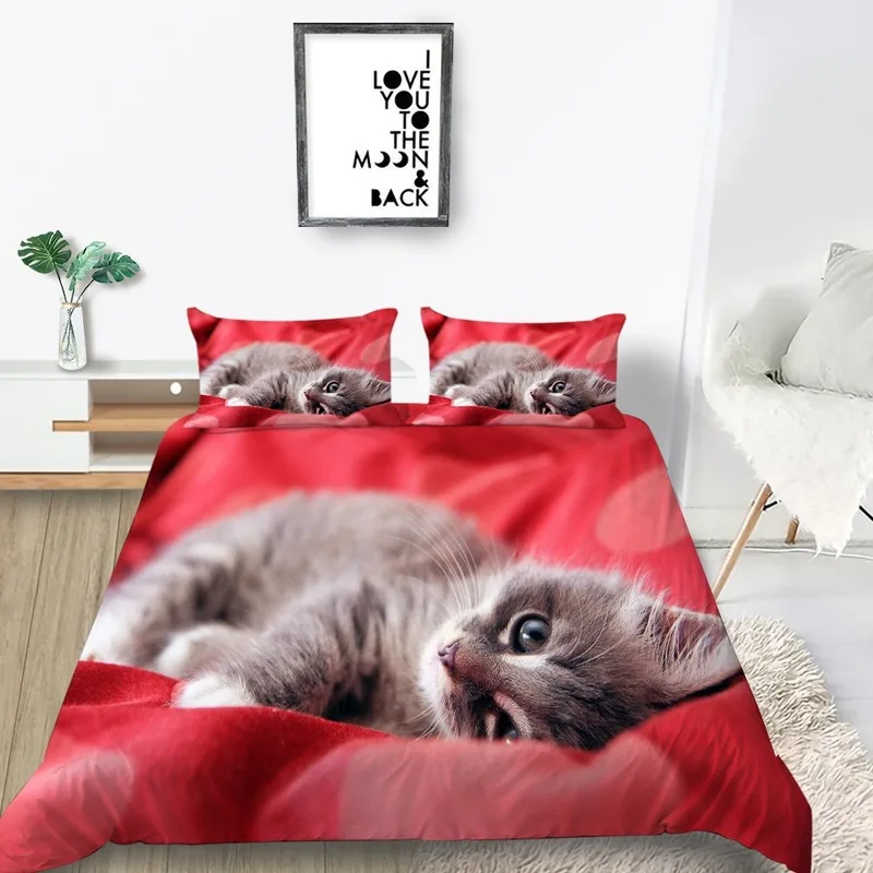 Cat Cartoon Bedding Set Creative Lovely Hot Sale pets Duvet Cover 3D Queen King Twin Full size Unique Design kids adult Bed Set
Cat Cartoon Bedding Set Creative Lovely Hot Sale pets Duvet Cover 3D Queen King Twin Full size Unique Design kids adult Bed Set