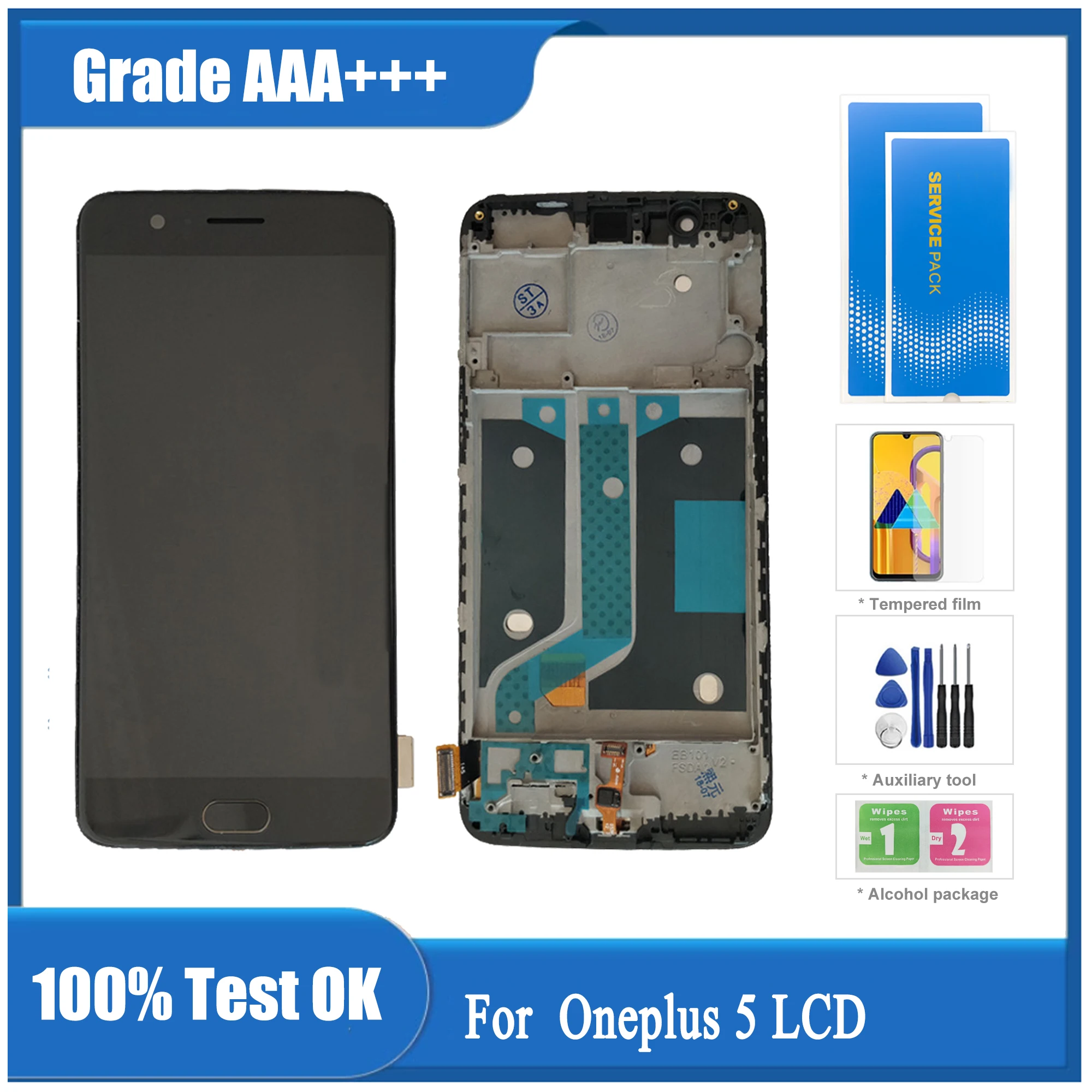 100% протестированный дисплей Oneplus 5, ЖК-экран, сенсорная панель, полная сборка, Oneplus 5 A5000, пять дисплеев, дигитайзер, ЖК-дисплей с рамкой
100% протестированный дисплей Oneplus 5, ЖК-экран, сенсорная панель, полная сборка, Oneplus 5 A5000, пять дисплеев, дигитайзер, ЖК-дисплей с рамкой