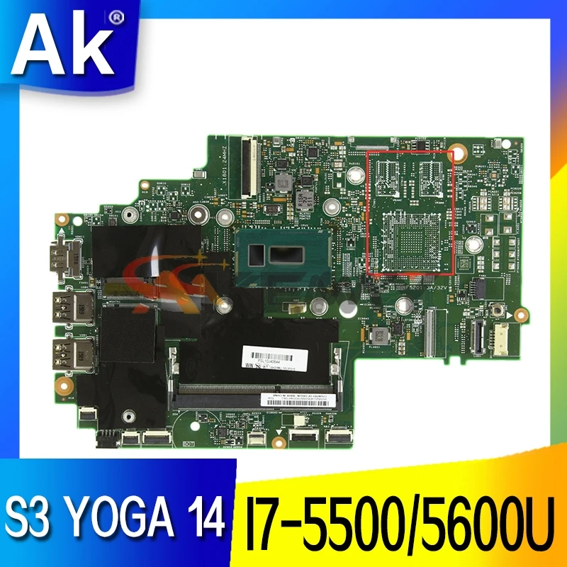 For Lenovo Thinkpad S3 YOGA 14 13323-2 448.01110.0021 Laptop motherboard CPU I7-5500/5600U DDR3 100% fully tested
For Lenovo Thinkpad S3 YOGA 14 13323-2 448.01110.0021 Laptop motherboard CPU I7-5500/5600U DDR3 100% fully tested
