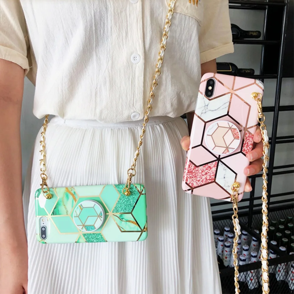 Marble Crossbody long strap phone case For Samsung Galaxy note10 plus A40/50/70/A71/A51 soft cover with Foldable ring bracket
Marble Crossbody long strap phone case For Samsung Galaxy note10 plus A40/50/70/A71/A51 soft cover with Foldable ring bracket