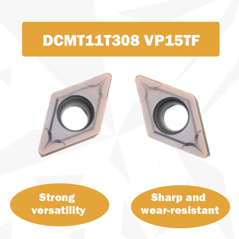 10 шт. DCMT11T308 VP15TF карбидные вставки DCMT11T308 внутреннее отверстие Фотоэлементы токарного станка с ЧПУ аксессуары для режущего инструмента
10 шт. DCMT11T308 VP15TF карбидные вставки DCMT11T308 внутреннее отверстие Фотоэлементы токарного станка с ЧПУ аксессуары для режущего инструмента