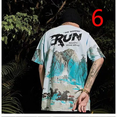 Short-sleeved t-shirt men's summer couple clothes tide brand trend loose