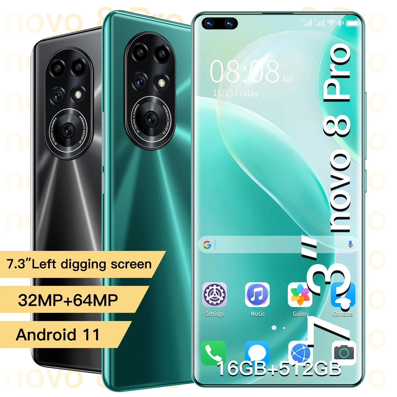 Новое поступление, смартфон Novo 8 Pro с глобальной разблокировкой, экран 7,3 дюйма HD Full, 16 + 512 ГБ, Android 11,0, камера 32 + 64 мп, большой аккумулятор 6800 мАч
Новое поступление, смартфон Novo 8 Pro с глобальной разблокировкой, экран 7,3 дюйма HD Full, 16 + 512 ГБ, Android 11,0, камера 32 + 64 мп, большой аккумулятор 6800 мАч