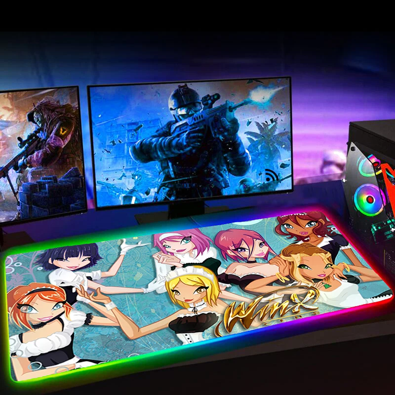 RGB Cute Winx Clubs Mouse Pad XXL Mousepad Alfombrilla Raton Keyboard Pad Mause Pad Rubber No-slip with Backlit Tapis De Souris
RGB Cute Winx Clubs Mouse Pad XXL Mousepad Alfombrilla Raton Keyboard Pad Mause Pad Rubber No-slip with Backlit Tapis De Souris