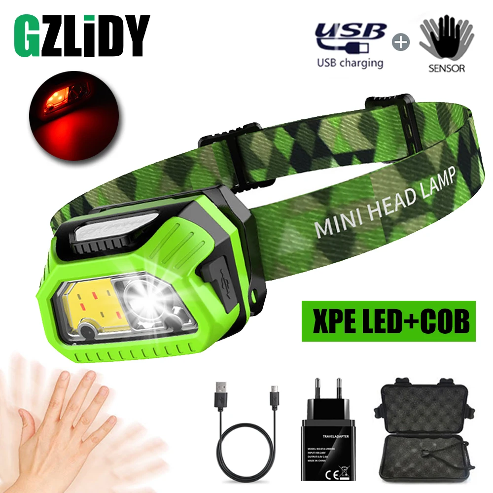 Mini LED Headlamp IR Induction Headlight USB Rechargeable Portable Fishing Lantern with Power Display Red Light Waterproof Torch
Mini LED Headlamp IR Induction Headlight USB Rechargeable Portable Fishing Lantern with Power Display Red Light Waterproof Torch
