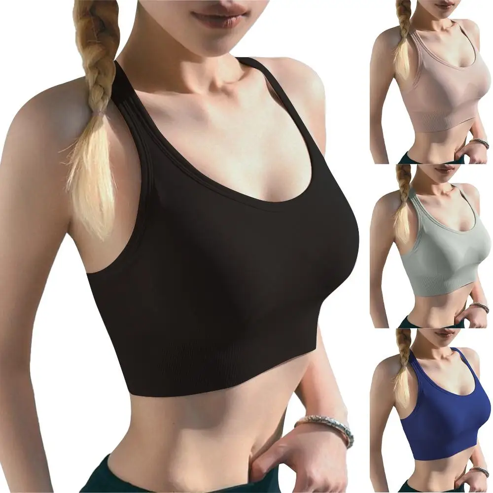 Seamless Sports Bras women solid color backless Comfortable Shockproof Fitness Wirefree activewear crop top
Seamless Sports Bras women solid color backless Comfortable Shockproof Fitness Wirefree activewear crop top