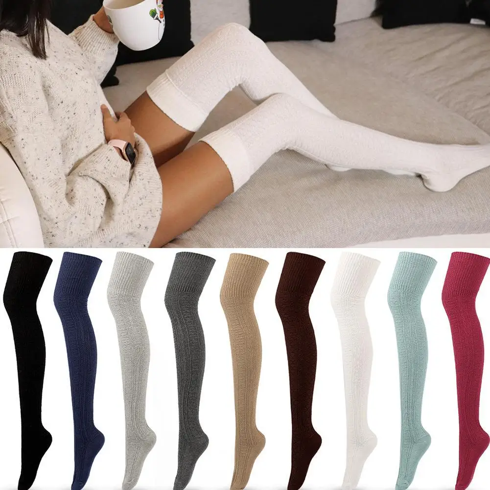 Autumn Winter Color Striped Long Stocking 1 Pair Women Warm Cotton Over The Knee Socks Sexy Thigh High Stockings
Autumn Winter Color Striped Long Stocking 1 Pair Women Warm Cotton Over The Knee Socks Sexy Thigh High Stockings