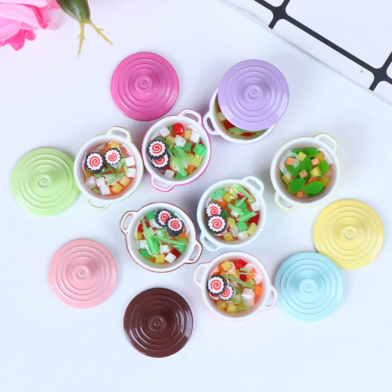 Dollhouse Miniature Accessories Mini Soup Pot With Food Simulation Kitchenware Model Toys For Doll House Decoration Accessories
Dollhouse Miniature Accessories Mini Soup Pot With Food Simulation Kitchenware Model Toys For Doll House Decoration Accessories