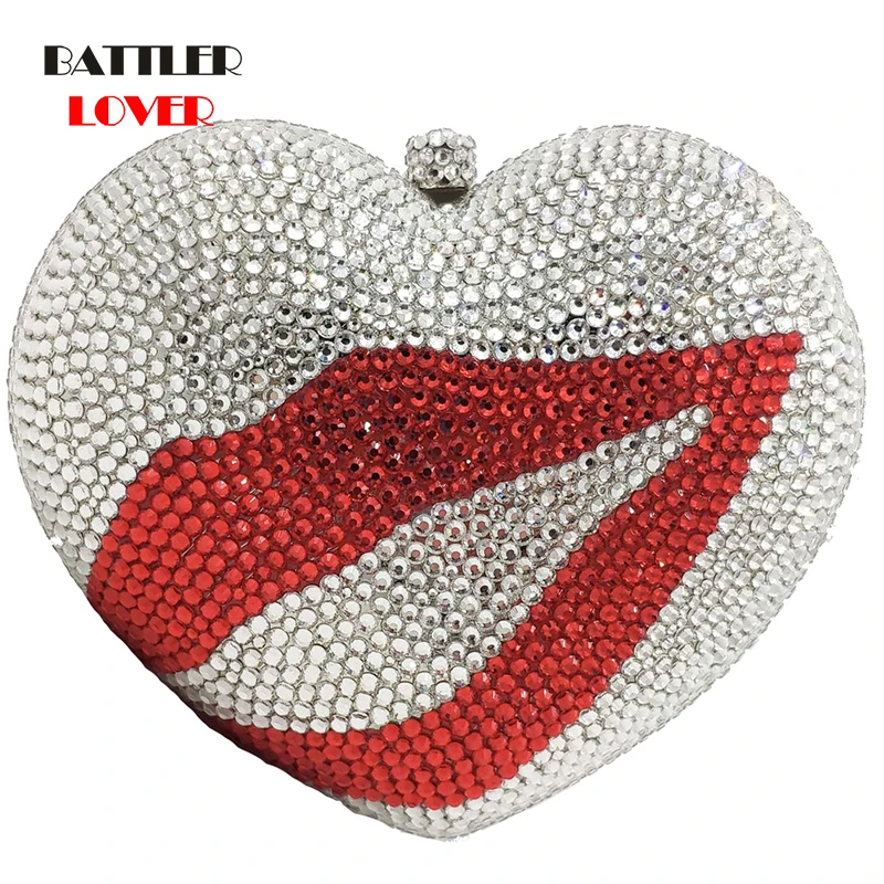 Women Romantic Evening Bags 2020 Custom Lovely Heart Design Shoulder Bags for Female Diamond Wedding Party Purse and Handbag
Women Romantic Evening Bags 2020 Custom Lovely Heart Design Shoulder Bags for Female Diamond Wedding Party Purse and Handbag