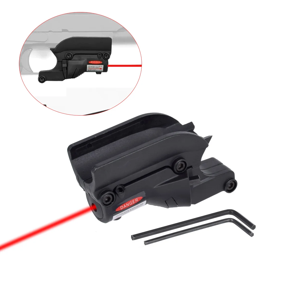 Tactical Colt 1911 M1911 Similar Red Laser Sight Pistol Scope Mounted Lateral Grooves
Tactical Colt 1911 M1911 Similar Red Laser Sight Pistol Scope Mounted Lateral Grooves