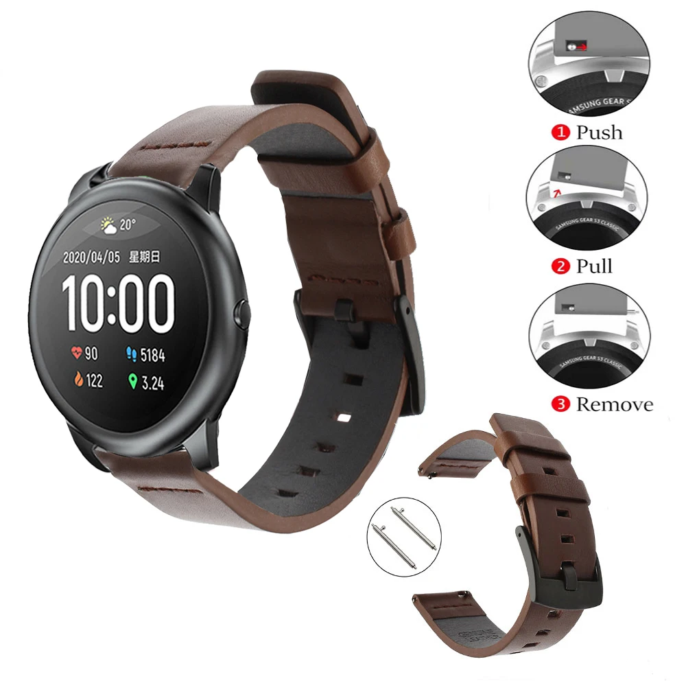 Genuine Leather Watchband bracelet Strap 20mm for Xiaomi haylou solar lS02/haylou solar lS05 Sport Watch Band 22mm Quick Release
Genuine Leather Watchband bracelet Strap 20mm for Xiaomi haylou solar lS02/haylou solar lS05 Sport Watch Band 22mm Quick Release