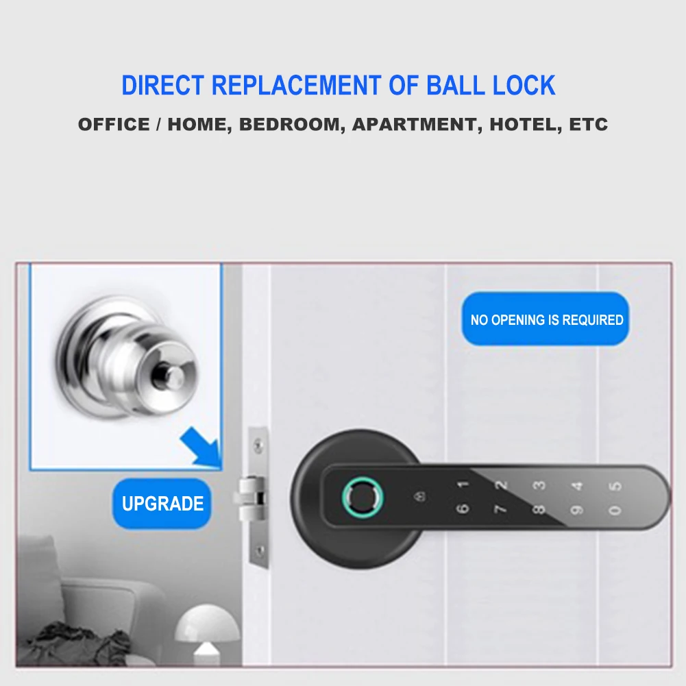 Biometric Fingerprint Password Lock Auto Security Smart Electric biometrics Door Lock for Home Interface Fingerprint Capacity50
Biometric Fingerprint Password Lock Auto Security Smart Electric biometrics Door Lock for Home Interface Fingerprint Capacity50