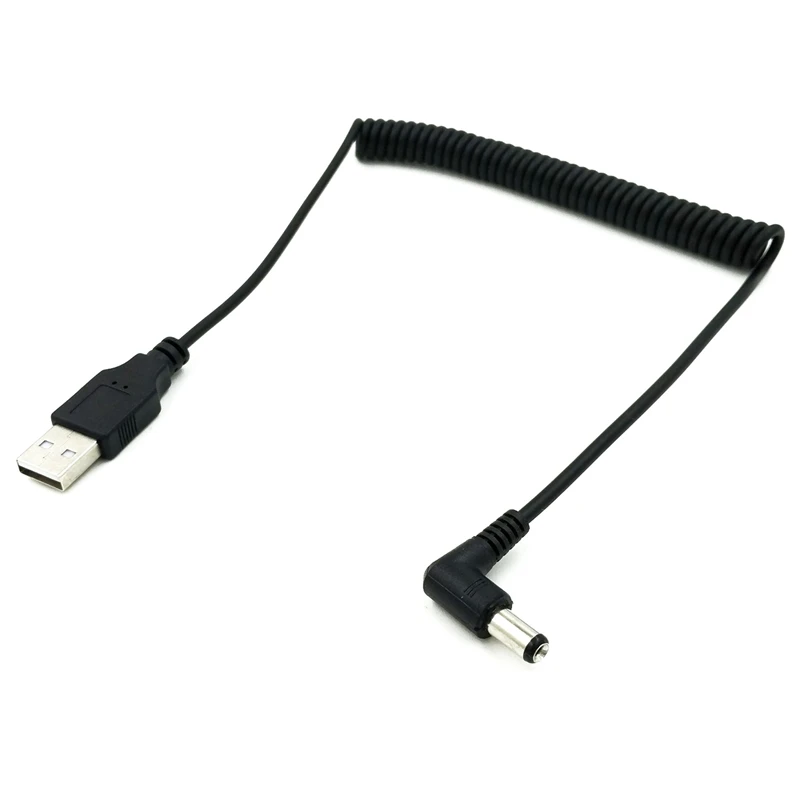 5 футов/1 м пружинный Спиральный USB кабель 2 0 A штекер для DC разъем питания мм x 1