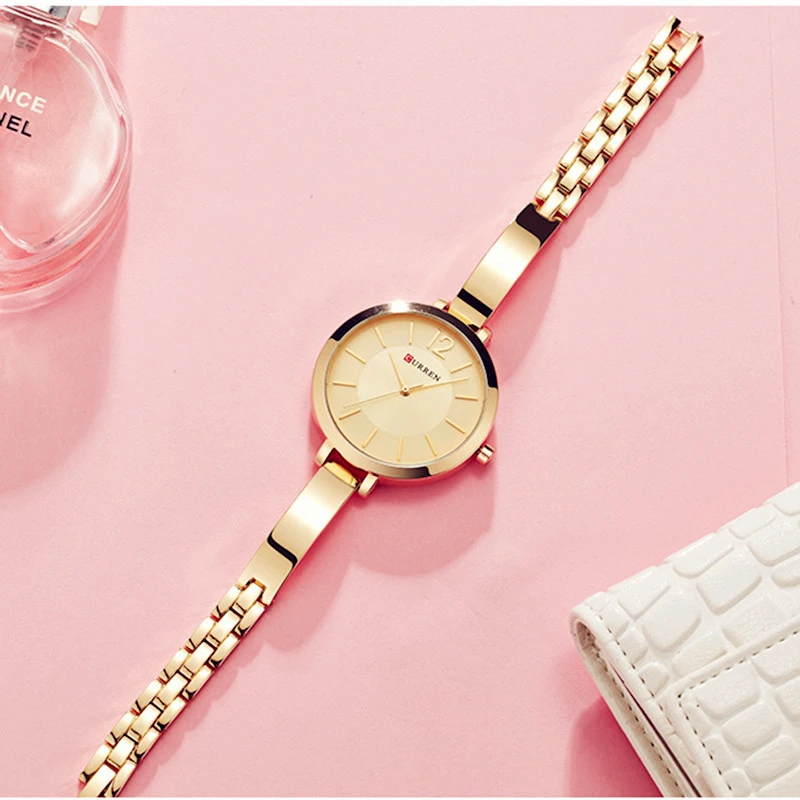 CURREN Fashion Gold Women Watches Stainless Steel Ultra thin Quartz Watch Woman Romantic Clock Women's Watches Montre Femme
CURREN Fashion Gold Women Watches Stainless Steel Ultra thin Quartz Watch Woman Romantic Clock Women's Watches Montre Femme